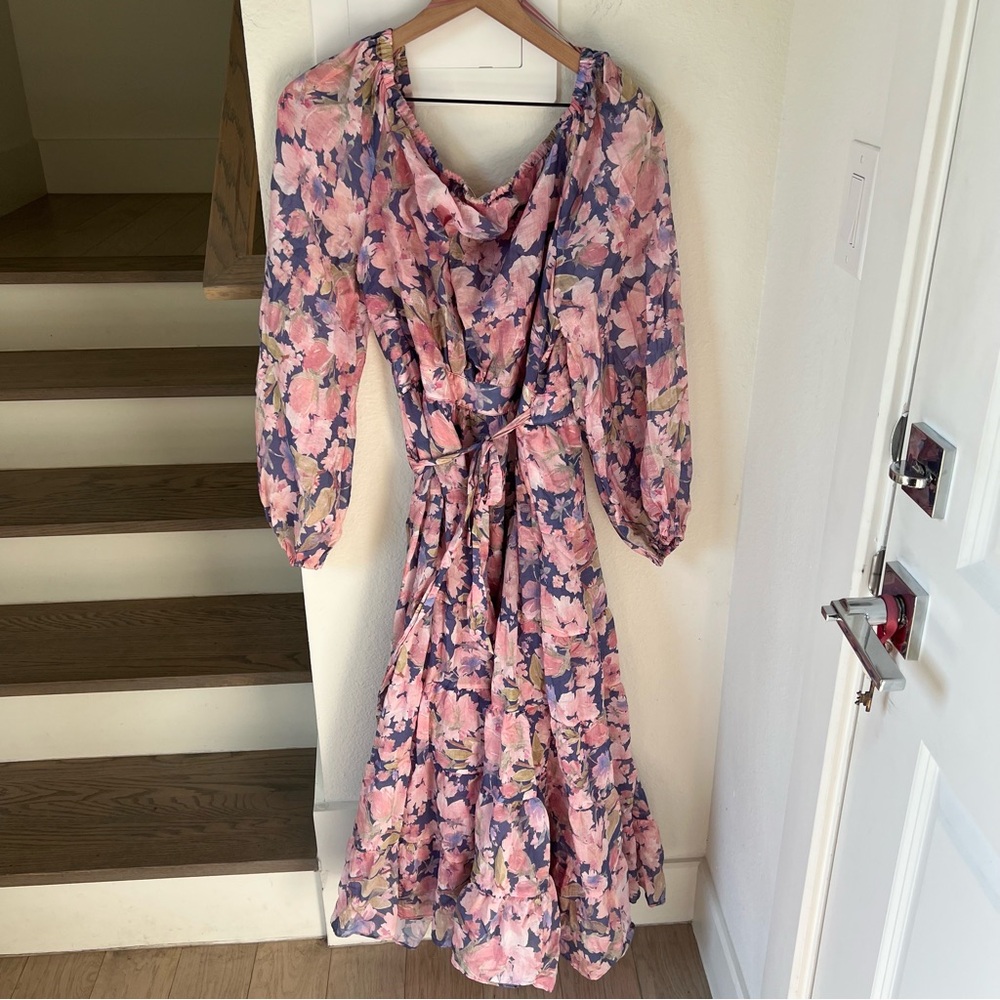 Astr the Label Lavender & Pink Floral Midi Dress - Picture 3 of 6